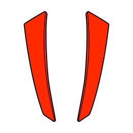 Prese D'Aria Laterali Rosso Fluo Opaco Casco Airoh Spark