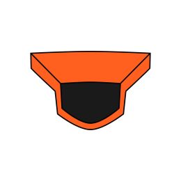 Presa D'Aria Mentoniera Arancio Opaco Casco Airoh Valor