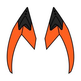 Prese D'Aria Superiori Arancio Opaco Casco Airoh Valor