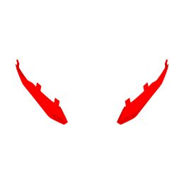 Extracteur d'aileron arrière brillant rouge pour casque Airoh Twist 3