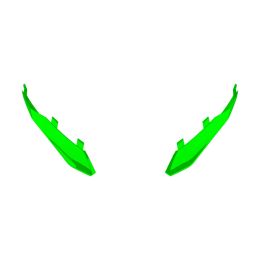 Rear Spoiler Extractor Green Glossy Airoh Twist 3 Helmet tradotto in francese sarebbe Extracteur d'aileron arrière vert brillant pour casque Airoh Twist 3