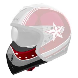 Mentoniera Casco Airoh J 110 Command Grigio Rosso Lucido
