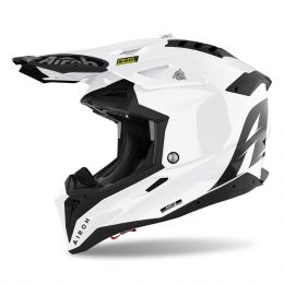 Motocross-Helm AIROH Aviator 3 Weiß glänzend