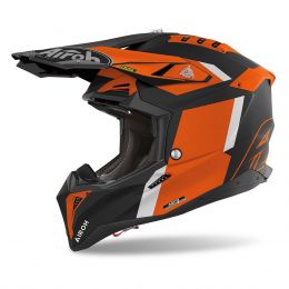 Motocross-Helm AIROH Aviator 3 Glory Schwarz Orange Matt