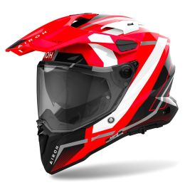 Casque Enduro AIROH Commander 2 Mavick Noir Brillant Rouge