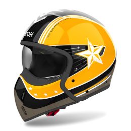 Casco Modulare AIROH J 110 Command Nero Giallo Lucido