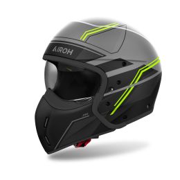 Casco Modulare AIROH J 110 Slim Giallo Nero Grigio Opaco
