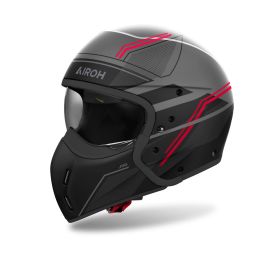 Casco Modulare AIROH J 110 Slim Rosso Nero Grigio Opaco