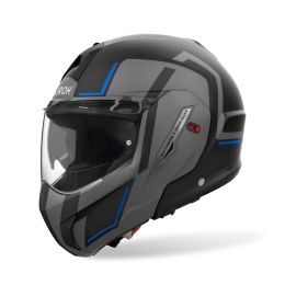 Casque Modulable AIROH Mathisse II Genius Bleu Gris Noir Mat
