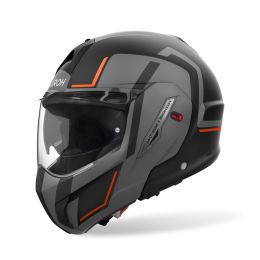 Casque Modulable AIROH Mathisse II Genius Orange Gris Noir Mat