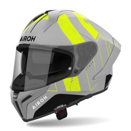 Full Face Helmet AIROH Matryx Scope Light Grey Yellow Matte