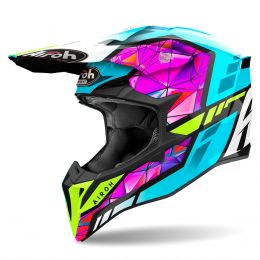 Motocross-Helm AIROH Wraaap Diamond Glanz