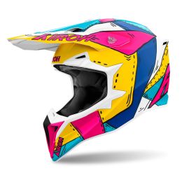 Motocross-Helm AIROH Wraaap Paint Undurchsichtig