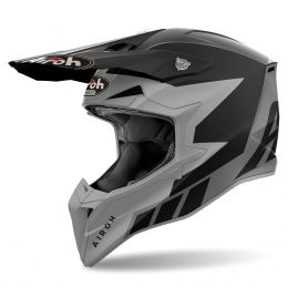Motocross Helmet AIROH Wraaap Reloaded Black Anthracite Matt