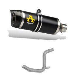 ARROW Street Thunder Exhaust Kit Dark Aluminum with Catalytic Connector for KTM DUKE 200