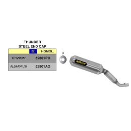 ARROW Slip-On Off-Road Thunder Auspuffkit mit Sammler für Honda XR 125 R Dall'Ara