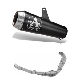 ARROW Pro-Race Nichrom Dark Exhaust Kit with Racing Collectors for Honda CBR 650 R