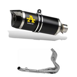 ARROW Slip-On Street Thunder Dark Auspuffkit und Sammler für Suzuki GSX-R 750 i.e