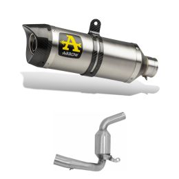 ARROW Terminal Kit Thunder Titanium mit Endkappe und katalytischem Anschluss KTM RC 125