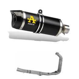 ARROW Thunder Dark Aluminium Slip-On Kit mit Katalysator-Kit Yamaha Tracer 700