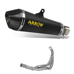 ARROW X-Kone Dark Auspuffkit mit Katalysator-Kit für Kawasaki Versys 650