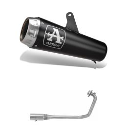 ARROW nichrom Dark Pro-Race Muffler Kit with racing collector for Suzuki GSX-S 125