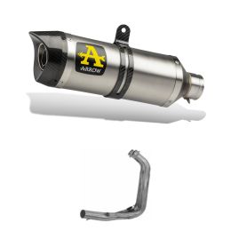 ARROW Terminal Kit Thunder Titanium mit Endkappe und Katalysator-Kit Yamaha MT-07