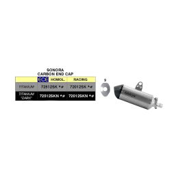 Silencieux ARROW Sound Titanium Slip-On avec capuchon pour Honda Africa Twin 1100 Advsport