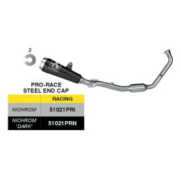 Marmitta completa ARROW racing Pro-Race nero nichrom per Yamaha YZF-R 125