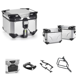 GIVI EVO SMART Gepäckträger Topcase anodisiertes Aluminium Grau 42/37L für BMW R GS