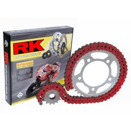 RK Chain XRE Transmission Kit Rot/Grau 114-525 Zahnrad 47T Getriebe 14T für Suzuki