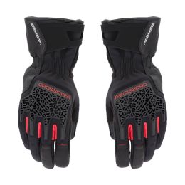 ACERBIS CROSSOVER WP genehmigte wasserdichte Winter-Motorradhandschuhe Schwarz