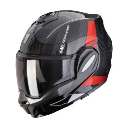 Casque modulable réversible Scorpion EXO-TECH EVO CARBON Cad noir vert