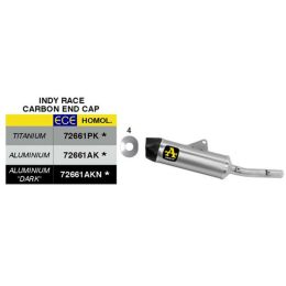 Échappement Slip-On en titane homologué ARROW Indy Race pour Yamaha Teneré 700