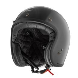 Casco Jet Cafe Racer Piaggio Vespa VERSILIA Nero Lucente