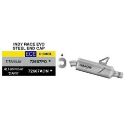 Silencieux ARROW Indy Race EVO Slip-On acier titane approuvé pour Kove 800X Pro/800X Rally