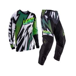 Completo moto LEATT Moto 3.5 Ride Storm verde nero maglia e pantaloni