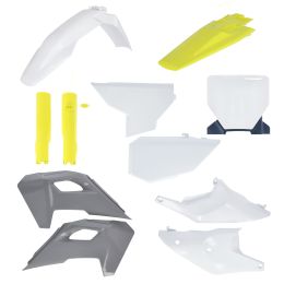 ACERBIS Verkleidungskit 11 Teile 2023 Modell Gelb/Weiß/Grau für HUSQVARNA