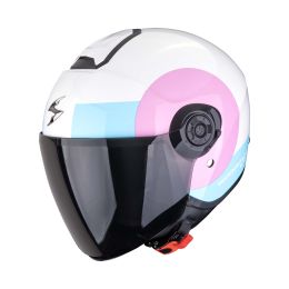 Casco jet urbano Scorpion EXO-CITY II Sheer bianco rosa