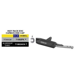 Silencieux Slip-On en aluminium noir homologué ARROW Indy Race EVO pour CF Moto 800 MT-X