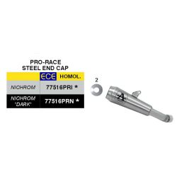 ARROW Pro-Race homologierte Slip-On-Auspuffanlage Nichrom für Yamaha YZF R3
