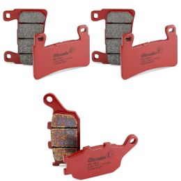 BREMBO brake pad kit 2 pairs front 07HO45SA and 1 rear 07HO36SP for HONDA