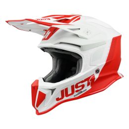 CASCO MOTOCROSS JUST1 J18 MIPS PULSAR BIANCO / ROSSO / GRIGIO OPACO