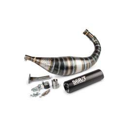 Stage6 Komplettauspuff R/T 80-90cc CNC Schwarz Minarelli AM6