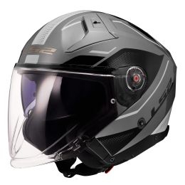 Casco Jet LS2 OF603 INFINITY II Veyron Grigio Chiaro Lucido
