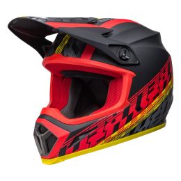 Casco Motocross Bell MX-9 Mips Offset Nero Rosso Opaco
