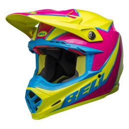 CASCO MOTOCROSS BELL MOTO-9S FLEX SPRITE GIALLO MAGENTA