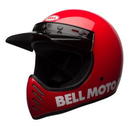 Enduro Helm Bell Moto-3 Classic Rot