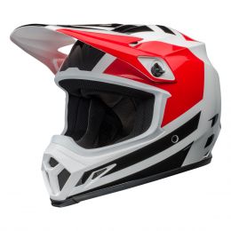 Motocross Helmet Bell MX-9 Mips Alter Ego Red White Glossy Black