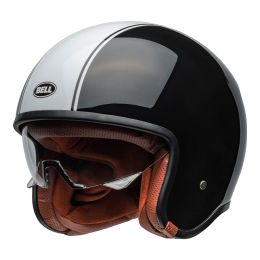 Jet Helmet BELL TX501 Rally Black White Glossy